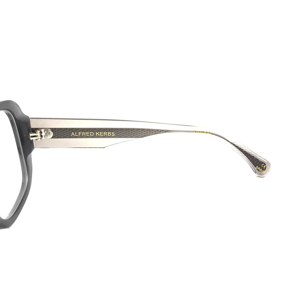 Alfred Kerbs Eyeglasses Frames CARI GY Clear Dark Gray Silver Square 55-17-141